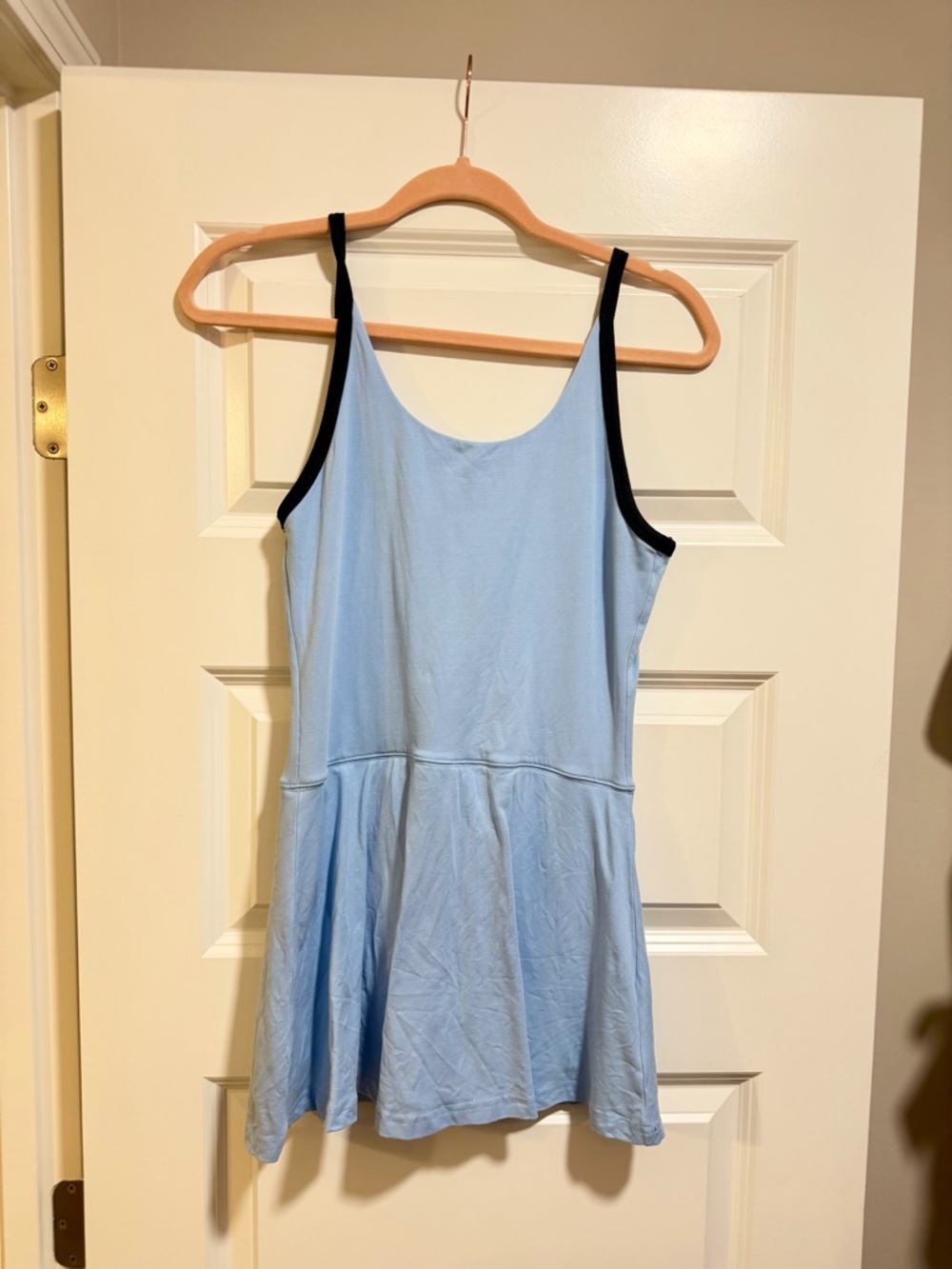 FP Movement by Free People Light Blue Tank Dress with Black Trim